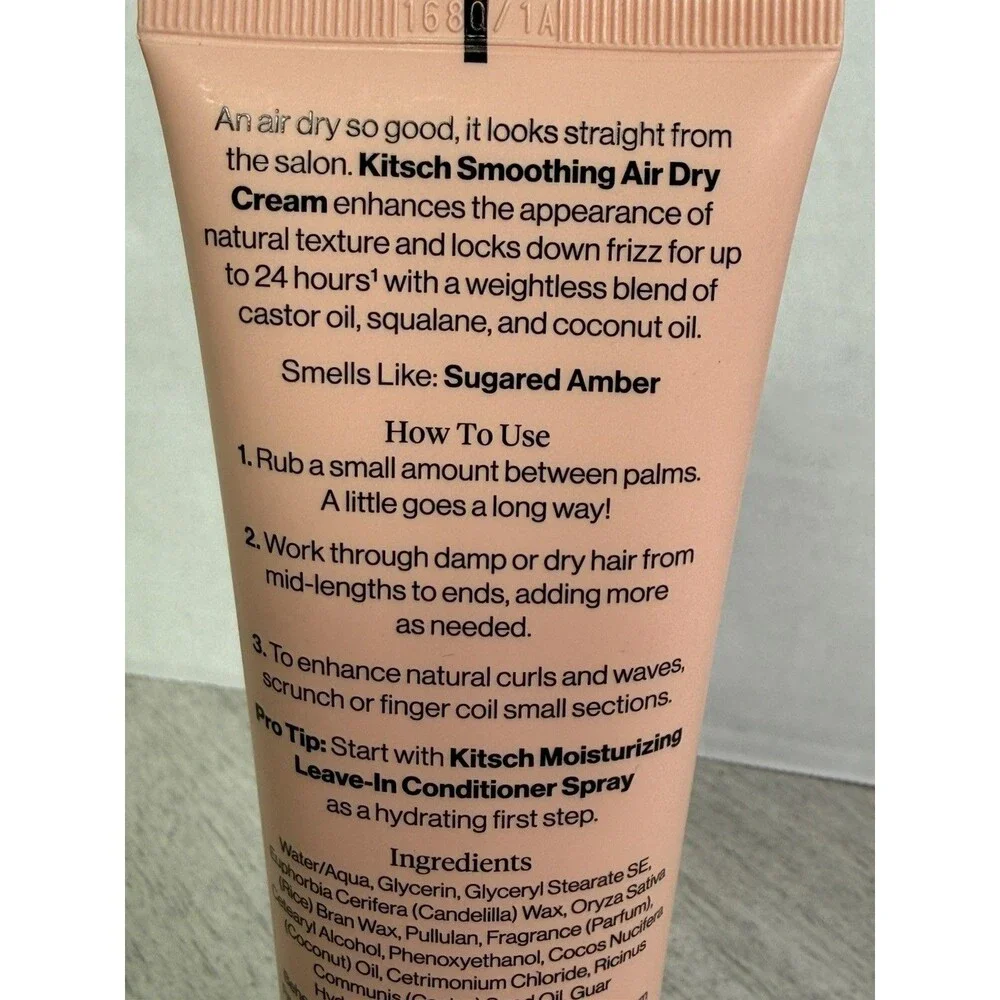 Kitsch Smoothing Air Dry Cream With Castor Oil & Coconut Oil 5.3 Oz 157mL Sealed